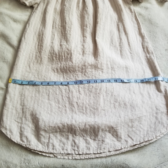 🇮🇹 VANESSA ALEXANDRA Linen Blend Ruffle Neck Dress Size S - Picture 10 of 11